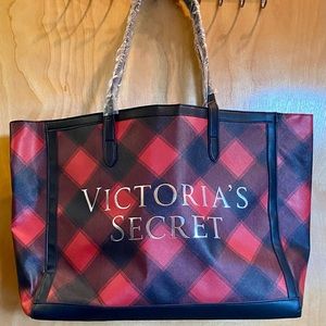Victoria's Secret Plaid Carryall Tote